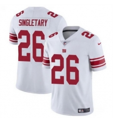 Men New York Giants 26 Devin Singletary White Vapor Untouchable Limited Stitched Jersey