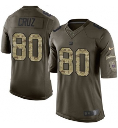 Nike Giants #80 Victor Cruz Green Youth Stitched NFL Limited Salute to Service Jersey