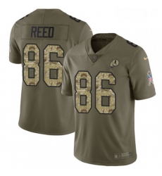 Youth Nike Washington Redskins 86 Jordan Reed Limited OliveCamo 2017 Salute to Service NFL Jersey