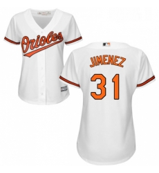 Womens Majestic Baltimore Orioles 31 Ubaldo Jimenez Replica White Home Cool Base MLB Jersey