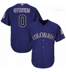 Mens Majestic Colorado Rockies 0 Adam Ottavino Replica Purple Alternate 1 Cool Base MLB Jersey 