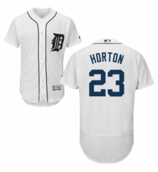 Mens Majestic Detroit Tigers 23 Willie Horton White Home Flex Base Authentic Collection MLB Jersey