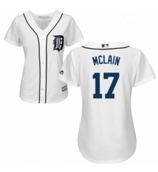 Womens Majestic Detroit Tigers 17 Denny McLain Authentic White Home Cool Base MLB Jersey