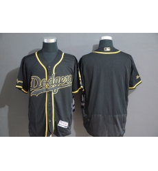 Dodgers Blank Black Gold Flexbase Jersey