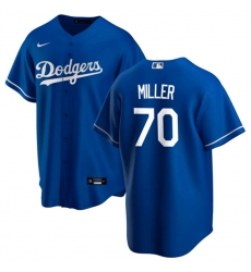 Men Los Angeles Dodgers 70 Bobby Miller Blue Cool Base Stitched Baseball Jersey