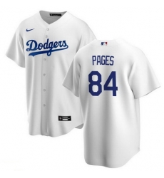 Men Los Angeles Dodgers 84 Andy Pages White Cool Base Stitched Baseball Jersey