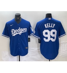 Men Los Angeles Dodgers 99 Joe Kelly Blue Cool Base Stitched Baseball Jersey