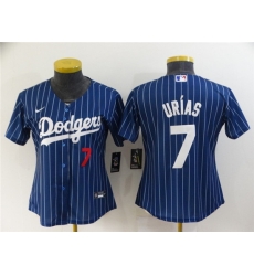 Women Los Angeles Dodgers 7 Julio Urias Blue Stitched Baseball Jersey 