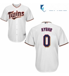 Youth Majestic Minnesota Twins 0 Erick Aybar Replica White Home Cool Base MLB Jersey 