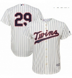 Youth Majestic Minnesota Twins 29 Rod Carew Authentic Cream Alternate Cool Base MLB Jersey