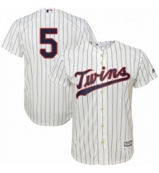 Youth Majestic Minnesota Twins 5 Eduardo Escobar Replica Cream Alternate Cool Base MLB Jersey 