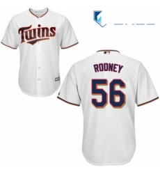 Youth Majestic Minnesota Twins 56 Fernando Rodney Replica White Home Cool Base MLB Jersey 