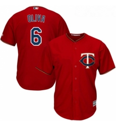 Youth Majestic Minnesota Twins 6 Tony Oliva Replica Scarlet Alternate Cool Base MLB Jersey