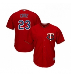 Youth Minnesota Twins 23 Nelson Cruz Replica Scarlet Alternate Cool Base Baseball Jersey 