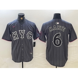 Men New York Mets Graphite 2024 City Connect Limited Stitched Baseball Jersey 1