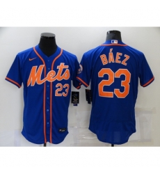 Men's Nike New York Mets #23 Keon Broxton Blue Elite Authentic Baseball Jersey