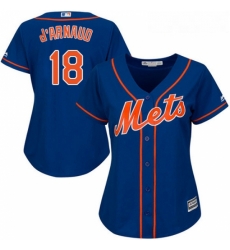 Womens Majestic New York Mets 18 Travis dArnaud Replica Royal Blue Alternate Home Cool Base MLB Jersey