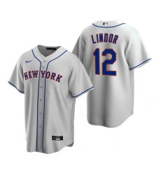 Youth Nike New York Mets Francisco Lindor Gray Cool Base Stitched Jersey