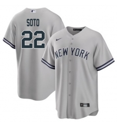 Youth New York Yankees 22 Juan Soto Grey Cool Base Stitched Baseball Jersey