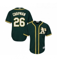 Youth Oakland Athletics 26 Matt Chapman Replica Green Alternate 1 Cool Base Baseball Jersey 