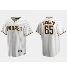 Men San Diego Padres 65 Jos E9 Castillo White Cool Base Stitched Jersey