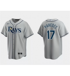 Men Tampa Bay Rays 17 Isaac Paredes Gray Cool Base Stitched Baseball Jersey