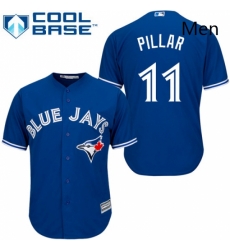 Mens Majestic Toronto Blue Jays 11 Kevin Pillar Replica Blue Alternate MLB Jersey