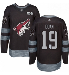 Mens Adidas Arizona Coyotes 19 Shane Doan Authentic Black 1917 2017 100th Anniversary NHL Jersey 