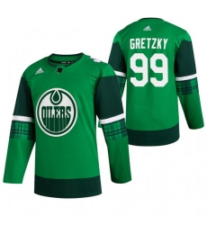 Men Edmonton Oilers 99 Wayne Gretzky Green 2020 Adidas Jersey