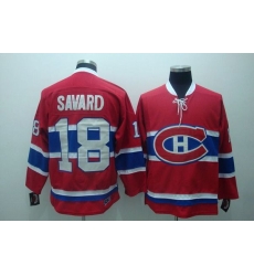 Canadiens #18 Serge Savard Stitched Red CH CCM Throwback NHL Jersey