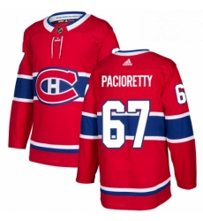 Mens Adidas Montreal Canadiens 67 Max Pacioretty Premier Red Home NHL Jersey 