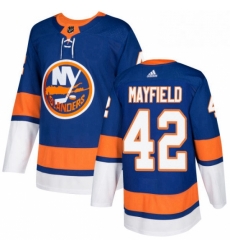 Mens Adidas New York Islanders 42 Scott Mayfield Authentic Royal Blue Home NHL Jersey 