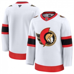 Men Ottawa Senators Blank White 2024 25 Away Stitched Hockey Jersey