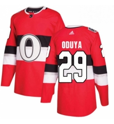 Mens Adidas Ottawa Senators 29 Johnny Oduya Authentic Red 2017 100 Classic NHL Jersey 