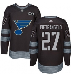 Blues #27 Alex Pietrangelo Black 1917 2017 100th Anniversary Stitched NHL Jersey