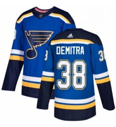 Mens Adidas St Louis Blues 38 Pavol Demitra Premier Royal Blue Home NHL Jersey 