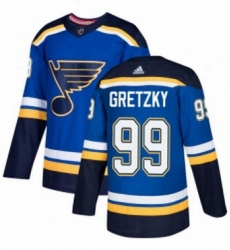 Mens Adidas St Louis Blues 99 Wayne Gretzky Premier Royal Blue Home NHL Jersey 