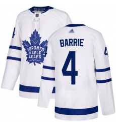 Maple Leafs #4 Tyson Barrie White Road Authentic Stitched Hockey Jersey