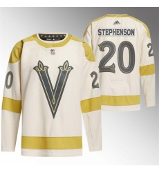 Men Vegas Golden Knights 20 Chandler Stephenson Cream 2024 Winter Classic Breakaway Stitched Jersey