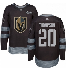 Mens Adidas Vegas Golden Knights 20 Paul Thompson Authentic Black 1917 2017 100th Anniversary NHL Jersey 