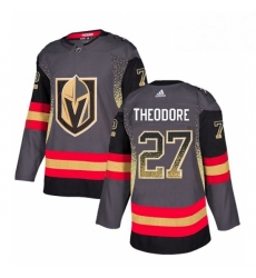 Mens Adidas Vegas Golden Knights 27 Shea Theodore Authentic Black Drift Fashion NHL Jersey 