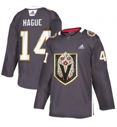 Vegas Golden Knights 14 Nicolas Hague Gray Dia De Los Muertos Adidas Jersey