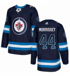 Mens Adidas Winnipeg Jets 44 Josh Morrissey Authentic Navy Blue Drift Fashion NHL Jersey 