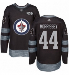 Mens Adidas Winnipeg Jets 44 Josh Morrissey Premier Black 1917 2017 100th Anniversary NHL Jersey 