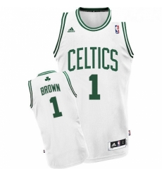 Youth Adidas Boston Celtics 1 Walter Brown Swingman White Home NBA Jersey