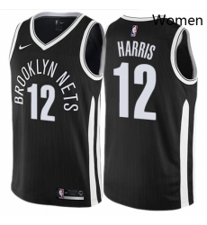 Womens Nike Brooklyn Nets 12 Joe Harris Swingman Black NBA Jersey City Edition 