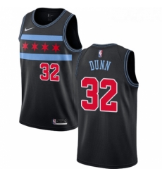 Youth Nike Chicago Bulls 32 Kris Dunn Swingman Black NBA Jersey City Edition