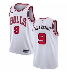 Youth Nike Chicago Bulls 9 Antonio Blakeney Swingman White NBA Jersey Association Edition 