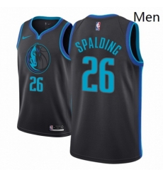 Men NBA 2018 19 Dallas Mavericks 26 Ray Spalding City Edition Anthracite Jersey 