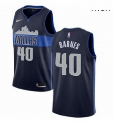 Mens Nike Dallas Mavericks 40 Harrison Barnes Swingman Navy Blue NBA Jersey Statement Edition